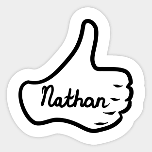 Men name Nathan Sticker